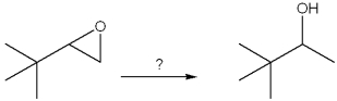 What is the best choice of reagent(s)  to perform the following transformation?   A) CH<sub>3</sub>MgBr; followed by H<sub>3</sub>O<sup>+</sup> B) H<sub>2</sub>O, NaOH C) LiAlH<sub>4</sub> followed by H<sub>3</sub>O<sup>+</sup> D) KMnO4