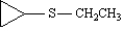 The correct name for the following compound is cyclopropyl ethyl thiol.  