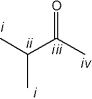 Which of the carbon atoms in the following molecule appears furthest downfield in the <sup>13</sup>C NMR spectrum?   A) i B) ii C) iii D) iv