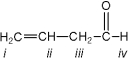 Which of the protons in the following molecule appear at the highest  \delta -value in the <sup>1</sup>H NMR spectrum?   A) i B) ii C) iii D) iv 