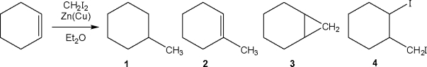 <strong>What is the major organic product obtained from the following reaction? </strong> A)1 B)2 C)3 D)4