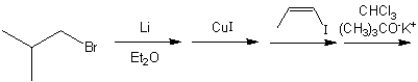 What is the major organic product obtained from the following sequence of reactions?