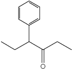 What is the IUPAC name of the following compound?   A) 4-phenyl-3-hexanone B) 3-phenyl-4-hexanone C) 1,2-diethyl-2-phenylethanal D) 1-methyl-1-phenyl-2-butanone