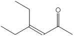 What is the IUPAC name of the following compound?   A) 4,4-diethyl-3-buten-2-one B) 4-ethyl-3-hexen-2-one C) (Z) -4-ethyl-3-hexen-2-one D) 3-ethyl-4-hexen-5-one