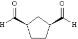 The correct name for the following compound is trans-1,3-cyclopentanedicarbaldehyde.  