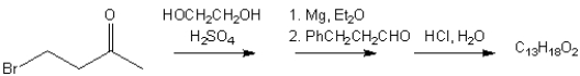 What is the major organic product obtained from the following sequence of reactions?  