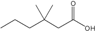 What is the IUPAC name of the following compound   A) 3,3-dimethylhexanoic acid B) 2,2-dimethylpentanoic acid C) 2,2-dimethylpentanal D) 4,4-dimethyl-6-hexanoyl acid