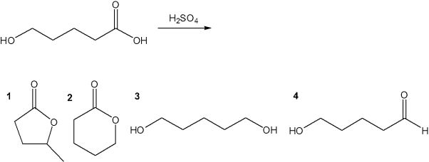 What is the major organic product obtained from the following reaction?   A) 1 B) 2 C) 3 D) 4