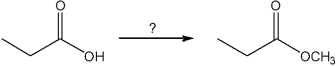 What is the best choice of reagent(s)  to perform the following transformation?   A) CH<sub>3</sub>I, H<sub>2</sub>SO<sub>4</sub> B) CH<sub>3</sub>MgBr C) LiOCH<sub>3</sub> D) CH<sub>2</sub>N<sub>2</sub>