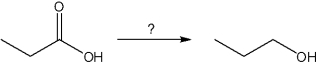 What is the best choice of reagent(s)  to perform the following transformation?   A) LiAlH<sub>4</sub>; 2. H<sub>3</sub>O<sup>+</sup> B) H<sub>2</sub>, Pt C)  NaBH<sub>4</sub>; 2. H<sub>2</sub>O D) NaH
