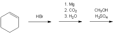 What is the major organic product obtained from the following sequence of reactions?  