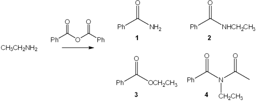 What is the major organic product obtained from the following reaction?   A) 1 B) 2 C) 3 D) 4