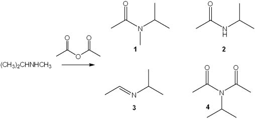 What is the major organic product obtained from the following reaction?   A) 1 B) 2 C) 3 D) 4