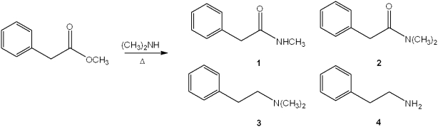 What is the major organic product obtained from the following reaction?   A) 1 B) 2 C) 3 D) 4