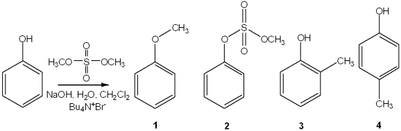 What is the major organic product obtained from the following reaction?   A) 1 B) 2 C) 3 D) 4