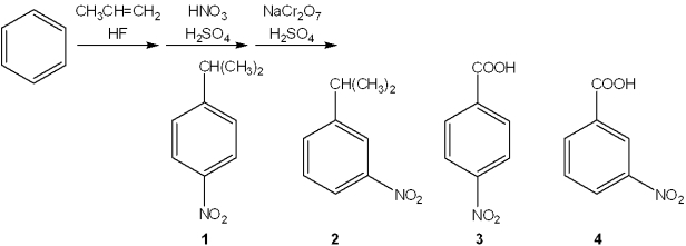What is the major organic product obtained from the following sequence of reactions?   A) 1 B) 2 C) 3 D) 4