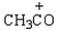 The electrophile that could be used to make acetophenone (methyl phenyl ketone) from benzene is shown below.  