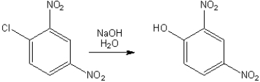Provide the structure (a single resonance contributor) of the key intermediate in the following reaction .  