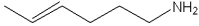 What is the IUPAC name of the following compound?   A) (E) -1-amino-4-hexene B) (E) -6-amino-2-hexene C) 3-allyl 1-aminopropane D) (Z) -1-amino-2-hexene