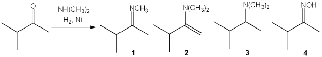 What is the major organic product obtained from the following reaction?   A) 1 B) 2 C) 3 D) 4