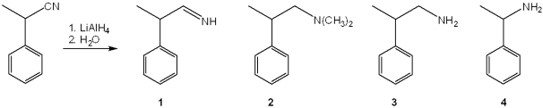 What is the major organic product obtained from the following reaction?   A) 1 B) 2 C) 3 D) 4