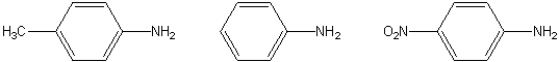 Provide a brief explanation, based on features of the molecules, for the following trend in pK<sub>a</sub> values?   4.15 4.63 1.0