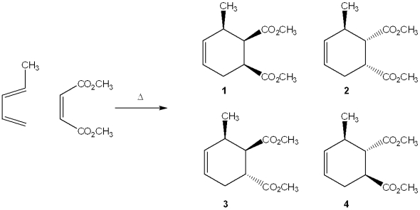 What is the major organic product obtained from the following reaction?   A) 1 B) 2 C) 3 D) 4