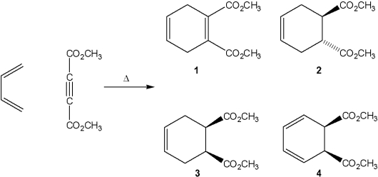 What is the major organic product obtained from the following reaction?   A) 1 B) 2 C) 3 D) 4
