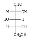 Reduction of an optically active aldopentose with NaBH<sub>4</sub> gives an optically inactive alditol. The aldopentose could be:  