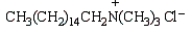 An example of a cationic detergent is shown below.  