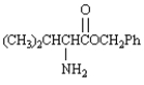 MATCH a structure from the list below to each of the following terms. Place the letter of the structure in the blank to the left of the term which it describes. -_____ is a carboxyl-protected amino acid. A)   B)   C)   D)   E)   F)   G) BOC group H)   I)   J)   K)   L)   M) Z group