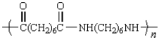 A polymer has the repeating unit drawn below:   The two monomers used to make the polymer are shown below.  