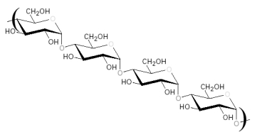 Consider the polymeric structure below for amylose (a type of starch).   The structure for the monomer is given below.