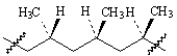 MATCH a term or structure from the list below to each of the following definitions or names. Place the letter of the term or structure in the blank to the left of the definition or name which it describes. -___ Isotactic propylene A) crystallite B) elastomer C) chain-growth polymer D) Al(CH<sub>2</sub>CH<sub>3</sub>) <sub>3</sub> + TiCl<sub>4</sub> E)   F)   G) thermoplastic H) homopolymer I) T<sub>m</sub> J) epoxy resins K) copolymers L) step-growth polymer M)  catalyst  N) T<sub>g</sub> O)   P)  