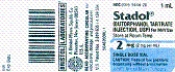 Ordered: Stadol 0.75 mg IM stat for a frail patient with a migraine headache   a. Estimated dose: b. How many mL will you prepare to the nearest hundredth of a mL?