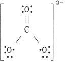 The Lewis structure of the CO<sub>3</sub><sup>2</sup><sup>-</sup><sup> </sup>ion is . A)    B)    C)    D)    E)   
