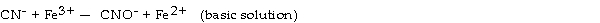 What is the coefficient of Fe<sup>3</sup><sup>+</sup><sup> </sup>when the following equation is balanced?   A)  1 B)  2 C)  3 D)  4 E)  5