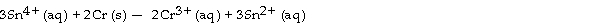 The standard cell potential (E°<sub>cell</sub>)  for the voltaic cell based on the reaction below is V.   A)  +0.89 B)  - 0.59 C)  - 1.02 D)  +1.94 E)  +2.53