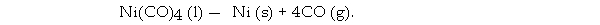 The Mond process produces pure nickel metal via the thermal decomposition of nickel tetracarbonyl:   What volume (L)  of CO is formed from the complete decomposition of 444 g of Ni(CO) <sub>4</sub><sub> </sub>at 752 torr and 22.0 °C? A)  20.2 B)  255 C)  0.356 D)  11.0 E)  63.7