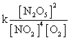 The decomposition of N<sub>2</sub>O<sub>5</sub> in solution in carbon tetrachloride proceeds via the reaction 2N<sub>2</sub>O<sub>5 </sub>(soln) → 4NO<sub>2 </sub>(soln) + O<sub>2 </sub>(soln)  The reaction is first order and has a rate constant of 4.82 × 10<sup>-3</sup> s<sup>-1</sup> at 64°C. The rate law for the reaction is rate = __________. A) k[N<sub>2</sub>O<sub>5</sub>]<sup>2</sup> B)    C) k[N<sub>2</sub>O<sub>5</sub>] D)    E) 2k[N<sub>2</sub>O<sub>5</sub>]