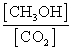 Which of the following expressions is the correct equilibrium-constant expression for the following reaction? CO<sub>2</sub> (g) + 2H<sub>2</sub> (g)    CH<sub>3</sub>OH (g)  A)    B)    C)    D)    E)   