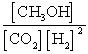 Which of the following expressions is the correct equilibrium-constant expression for the following reaction? CO<sub>2</sub> (g) + 2H<sub>2</sub> (g)    CH<sub>3</sub>OH (g)  A)    B)    C)    D)    E)   