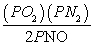 The equilibrium expression for K<sub>p</sub> for the reaction below is __________. N<sub>2</sub> (g) + O<sub>2</sub> (g)    2NO (g)  A)    B)    C)    D)    E) none of the above