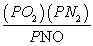 The equilibrium expression for K<sub>p</sub> for the reaction below is __________. N<sub>2</sub> (g) + O<sub>2</sub> (g)    2NO (g)  A)    B)    C)    D)    E) none of the above
