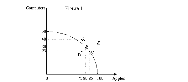Figure 3-1 shows the preferences of a consumer toward reading books and watching movies.   -Refer to Figure 3-1.ref SHAPE \* MERGEFORMAT Which of the following is the point at which the consumer maximizes his utility? A) A B) C C) D D) E