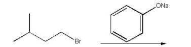 Draw the substitution product of the following reaction:  