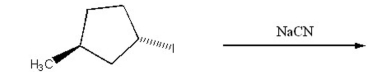 Draw the substitution product of the following reaction:  
