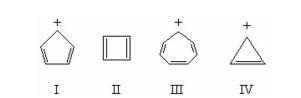 Which of the following is aromatic?   A)  I and IV B)  I, III, and IV C)  III and IV D)  II