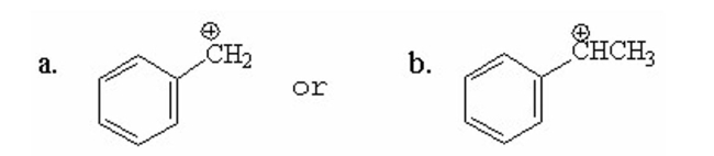 Which of the following carbocations is more stable? Explain.