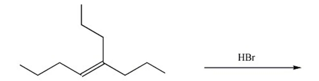 Draw the major product of the following reaction:  